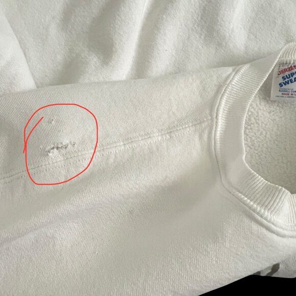 Vtg Jerzees Super Sweats Golden Nugget Vegas Crewneck Sweatshirt XL White - Picture 8 of 12